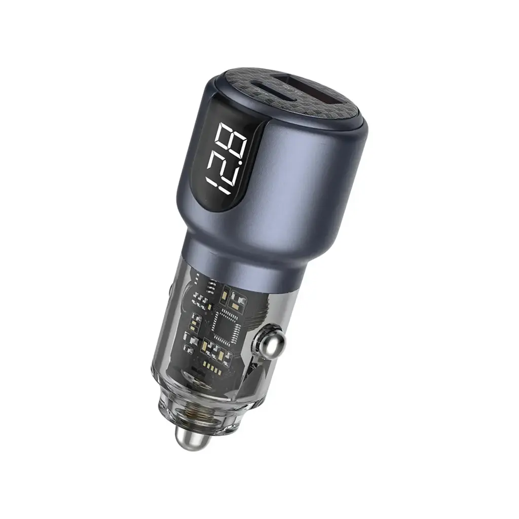 شارژر فندکی دو پورت خودرو گرین لاین مدل Dual Port PD+QC توان 75 وات