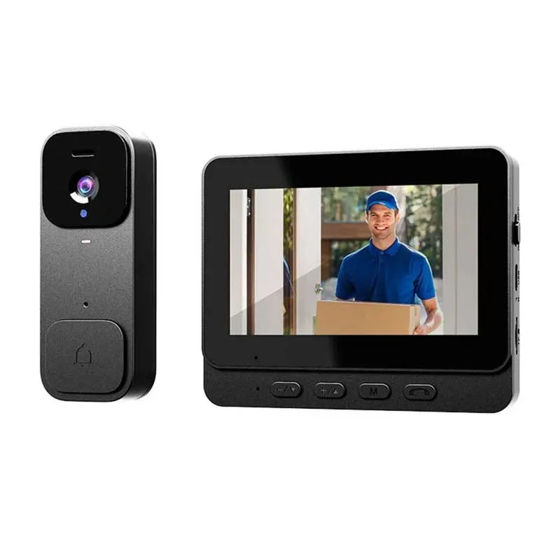 زنگ درب تصویری هوشمند بی سیم با مانیتور 4.3 اینچی مدل X7