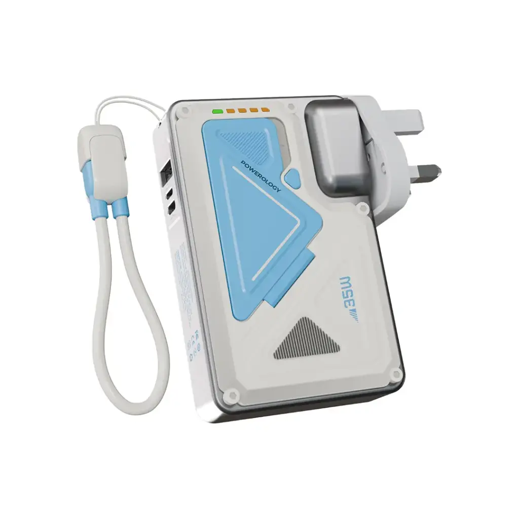 پاوربانک و آداپتور سه کاره پاورلوژی مدل MagSafe ظرفیت 10000mAh